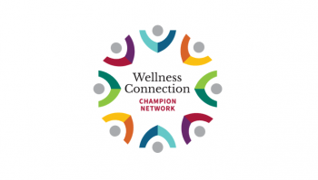 Circular logo with text Wellness Connection Champion Network